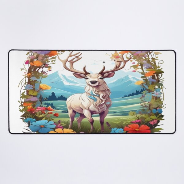 Item preview, Floral Deer designed and sold by ArtTechSphere.