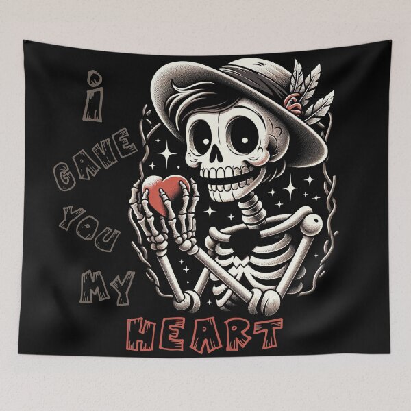 Item preview, I Gave You My Heart, Romantic, Goth Skeleton, Cute designed and sold by shypixels.