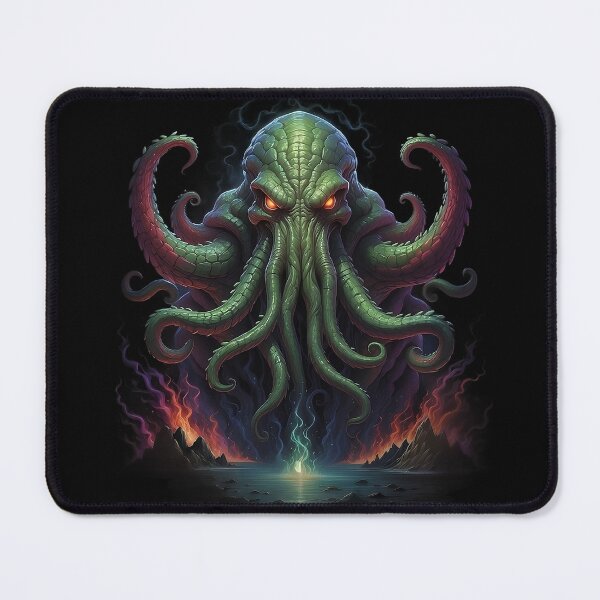 Item preview, Cthulhu on a fantasy background. designed and sold by BajanTees.