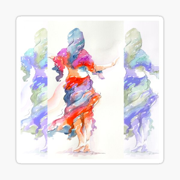 leisurely walk of belly dancer Sticker