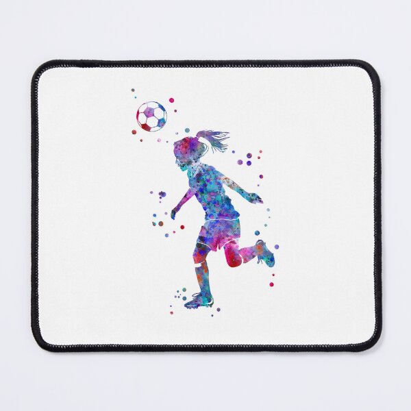 Item preview, Soccer Player Little Girl Heading the Ball designed and sold by Rosaliartbook.