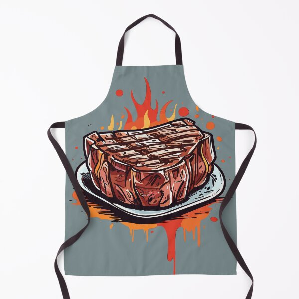 Item preview, Flame-Grilled Steak Fiery Plate designed and sold by InkElemental.