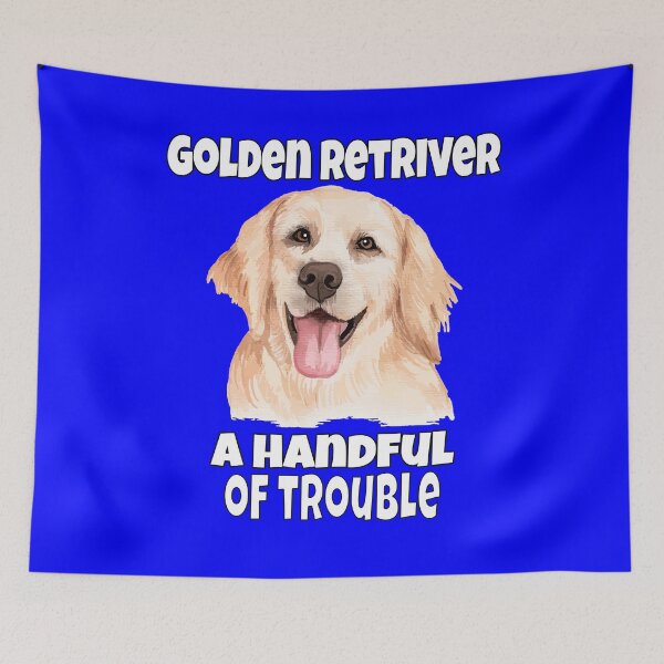 Item preview, Golden Retriever Dog Pet Owner Golden Retriever A Handful Of Trouble. designed and sold by fantasticdesign.