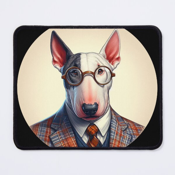 Item preview, Bull Terrier with glasses and tie designed and sold by arkora-pl.