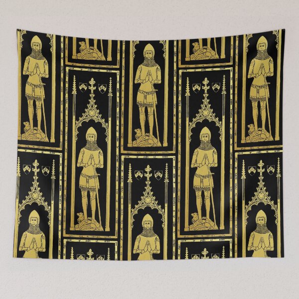 Item preview, Medieval Tomb Brass Rubbing John De Cobham 2nd Baron Cobham Died1355 designed and sold by Pixelchicken.
