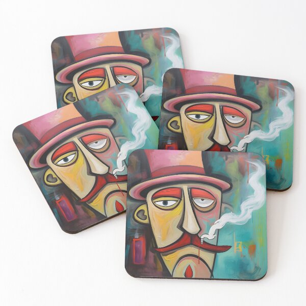 Item preview, Pastel Panoramas- Anthropomorphic Abstract Cigars in Harmonious Hues designed and sold by OlfactoART Studio.