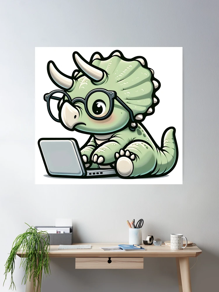 Triceratops on a Laptop