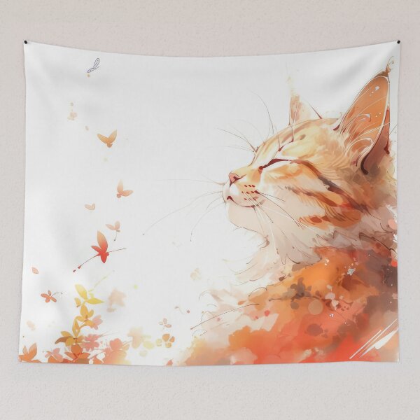 Item preview, Watercolor Cat Art designed and sold by momosstyle.
