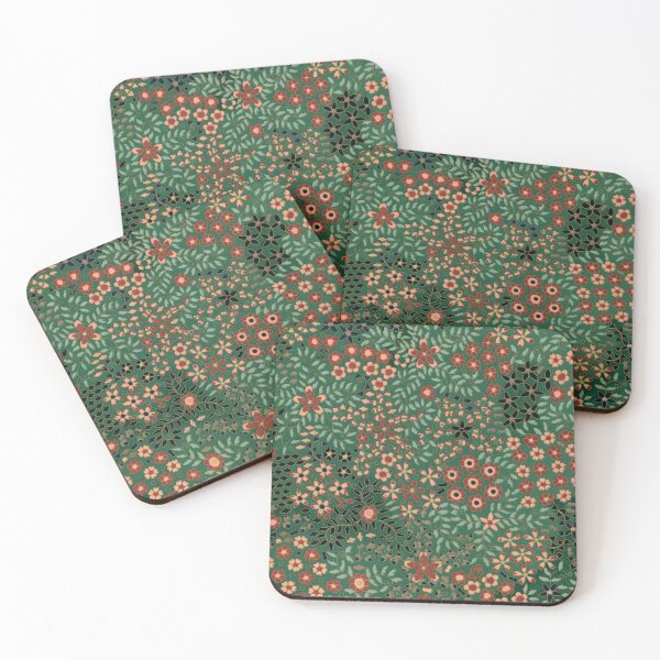 Item preview,  Vintage Japanese Green Florals Pattern -  G.A. Audsley's Ornamental Arts of Japan designed and sold by EmeraldeaArt.
