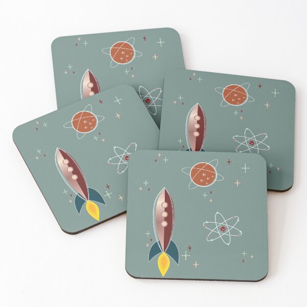 Item preview, Retro Copper Atomic Age Rockets designed and sold by HildegunStudio.
