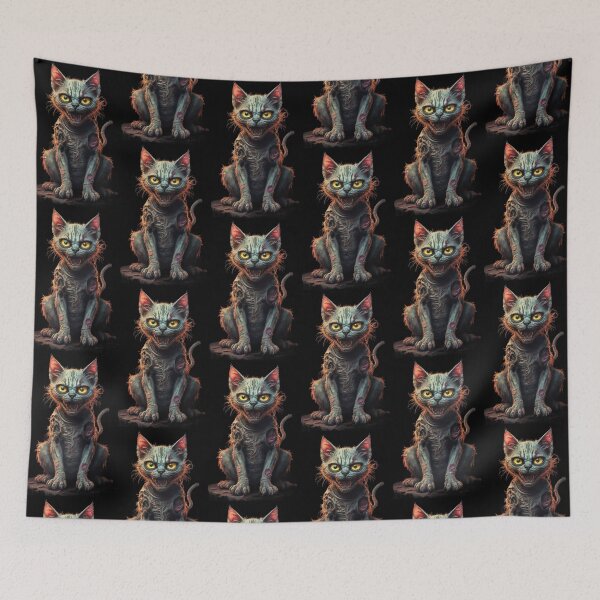 Item preview, Zombie cat designed and sold by FreshArtFusion.