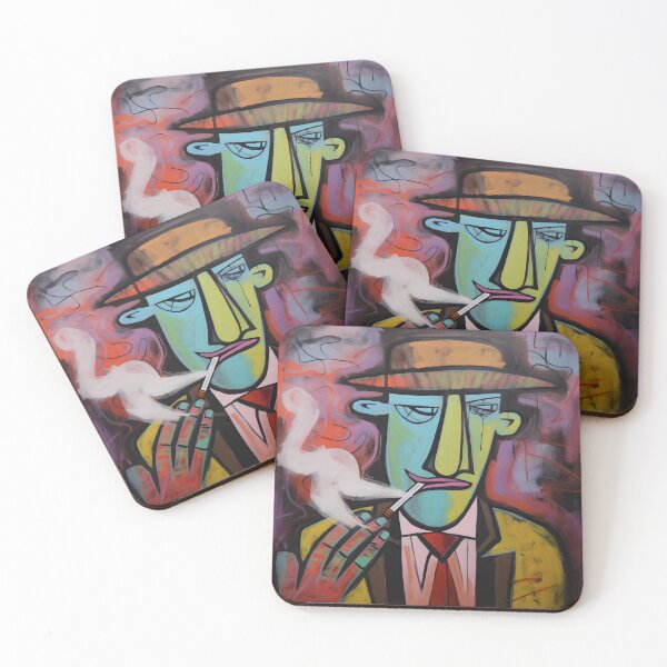 Item preview, Chromatic Cigar Chronicles- Harmony Unleashed in Acrylic Pastels designed and sold by OlfactoART Studio.