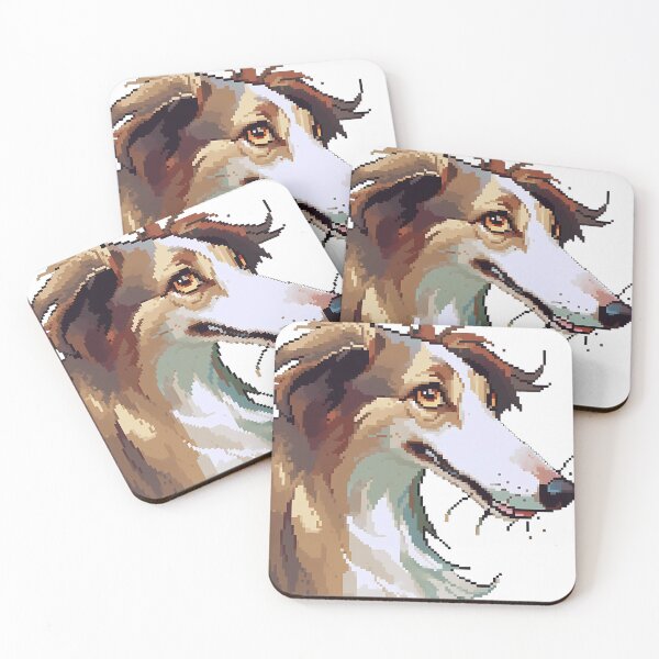 Item preview, Borzoi Dog portrait- Pixel art designed and sold by octoboobs.
