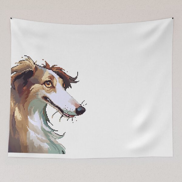 Item preview, Borzoi Dog portrait- Pixel art designed and sold by octoboobs.