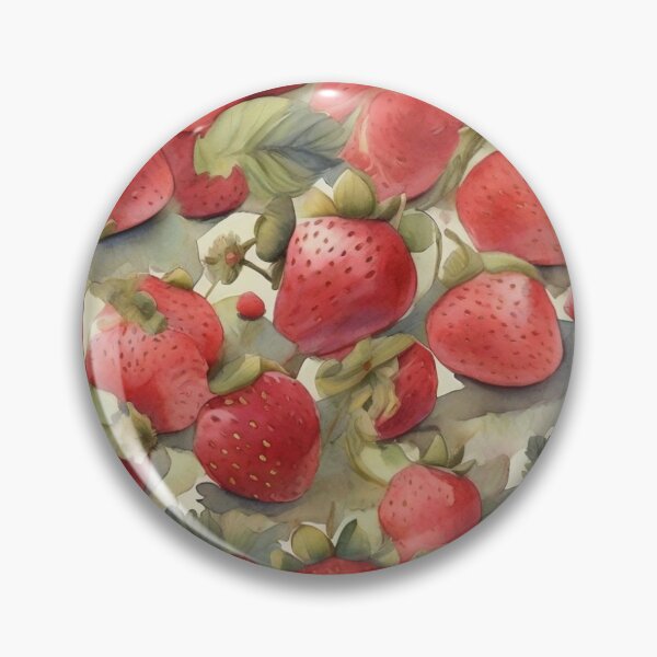 Item preview, Sweet Harvest Symphony: Strawberry Fields Watercolor Pattern designed and sold by Honlov.