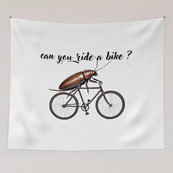 Item preview, bicycle, cycling, cockroach, cockroach cycling, worm designed and sold by LYDIA0304.