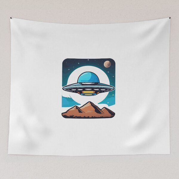 Item preview, UFO over desert designed and sold by StickerLab4.