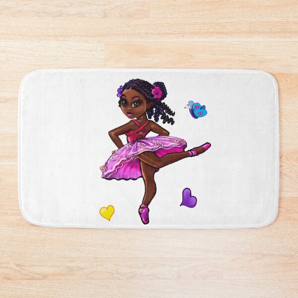 Item preview, African American dancer Black ballerina with corn rows dancing! This black girl loves dance Afro hair dark brown skin tutu. Love Ballet designed and sold by Artonmytee.