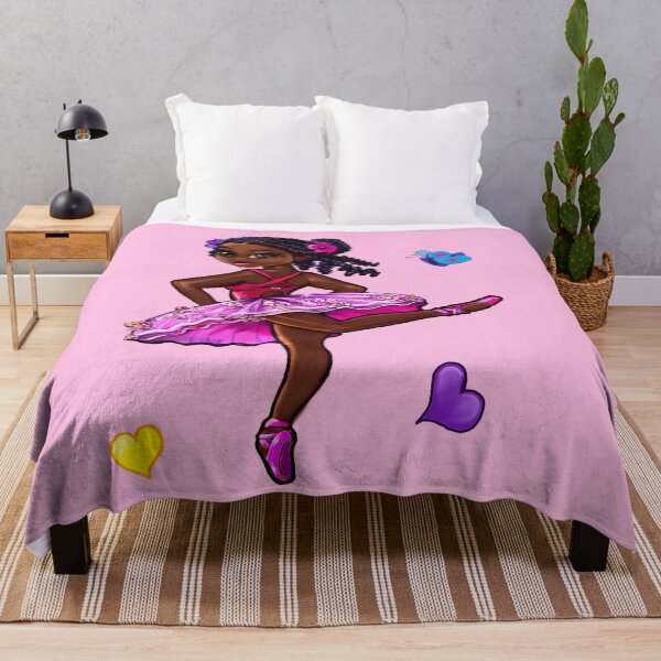 Item preview, African American dancer Black ballerina with corn rows dancing! This black girl loves dance Afro hair dark brown skin tutu. Love Ballet designed and sold by Artonmytee.