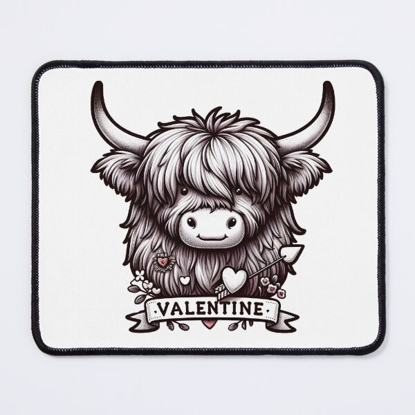 Item preview, Valentine Highland Cow designed and sold by Truck Stop One.