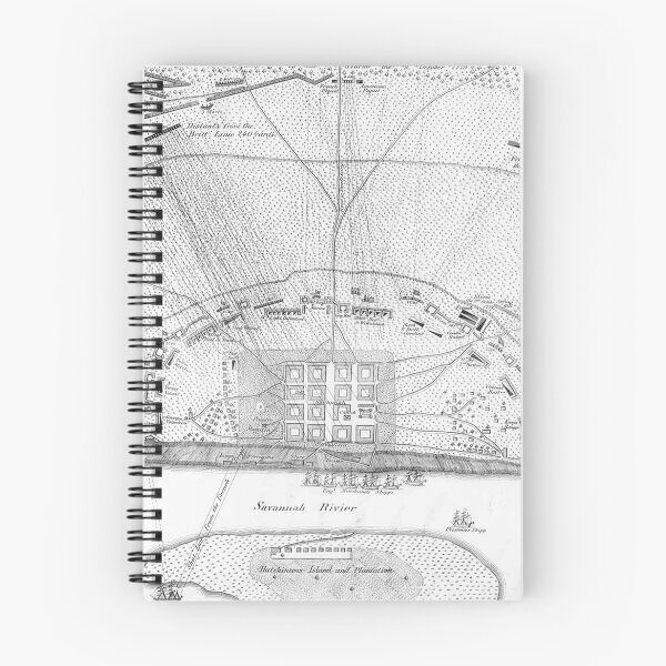 Item preview, Vintage Map of The Siege of Savannah GA (1779) designed and sold by BravuraMedia.