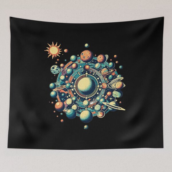 Item preview, Solar Dance: A Retro Journey Through the Planetary Ballet designed and sold by ChromaticBlend.