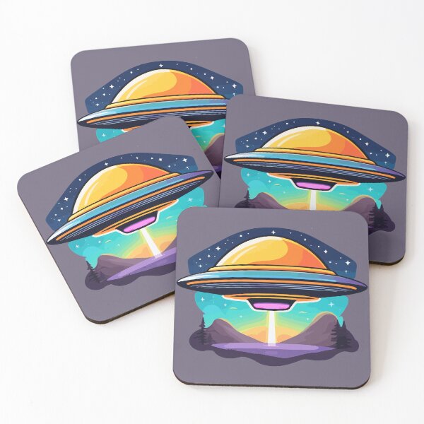 Item preview, UFO over night desert designed and sold by StickerLab4.