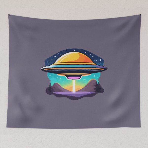 Item preview, UFO over night desert designed and sold by StickerLab4.
