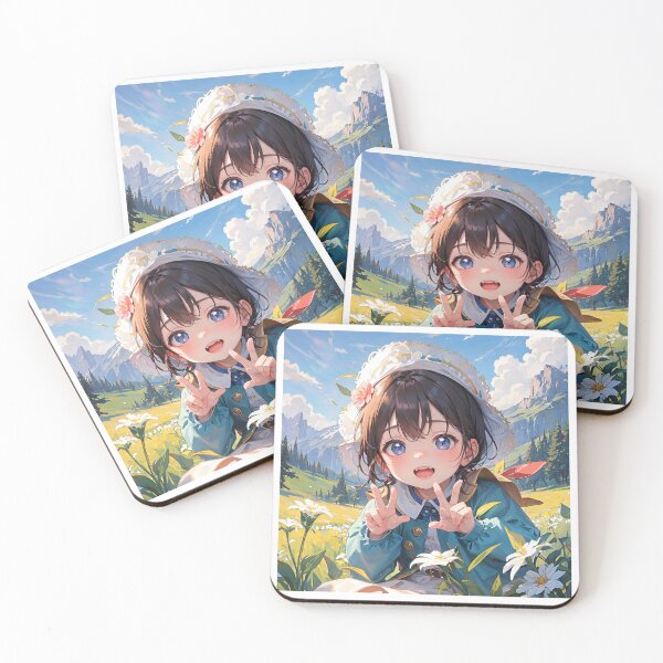 Item preview, Anime country boy in fields of white flowers art designed and sold by TheArtistOf2022.