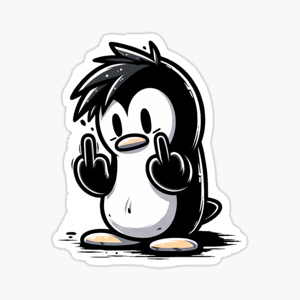 Item preview, Middle Finger Penguin designed and sold by Tangerique.
