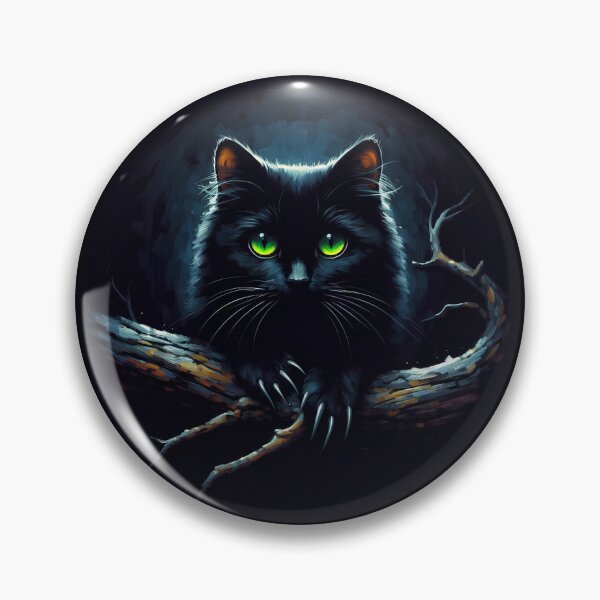 Item preview, pitch black kitty with long sharp claws designed and sold by mariacatsfan.