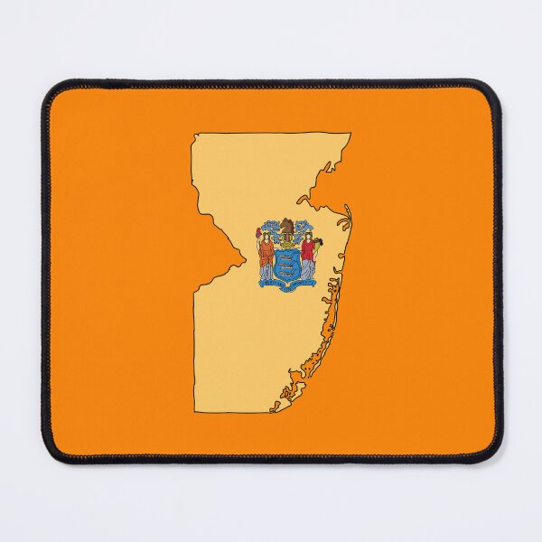 Item preview, New Jersey state shape flag designed and sold by Rachael Taylor.