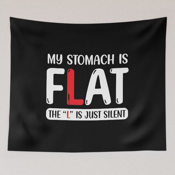 Item preview, My abs are flat, the L is silent designed and sold by Anniebuh.