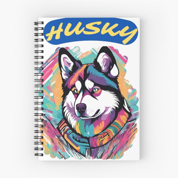 Item preview, a gift for lovers of colorful dogs, husky,  designed and sold by GroonSpace.