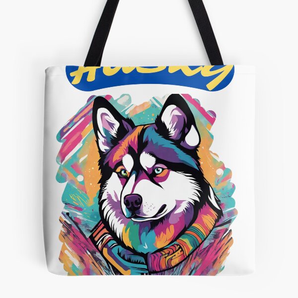Item preview, a gift for lovers of colorful dogs, husky,  designed and sold by GroonSpace.