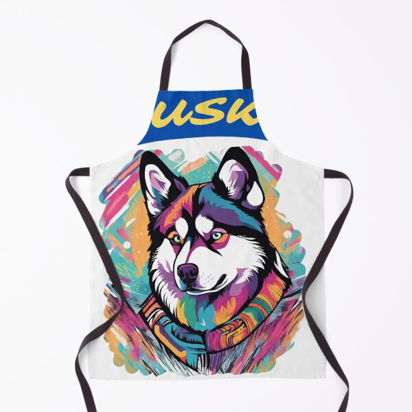 Item preview, a gift for lovers of colorful dogs, husky, designed and sold by GroonSpace.