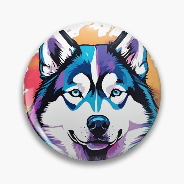 Item preview, a gift for lovers of colorful dogs, husky, 1 designed and sold by GroonSpace.