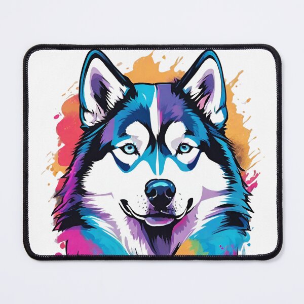 Item preview, a gift for lovers of colorful dogs, husky, 1 designed and sold by GroonSpace.