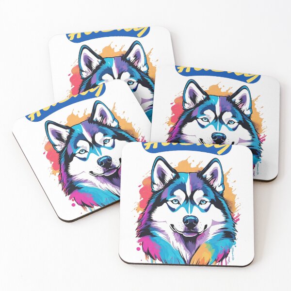Item preview, a gift for lovers of colorful dogs, husky, 1 designed and sold by GroonSpace.