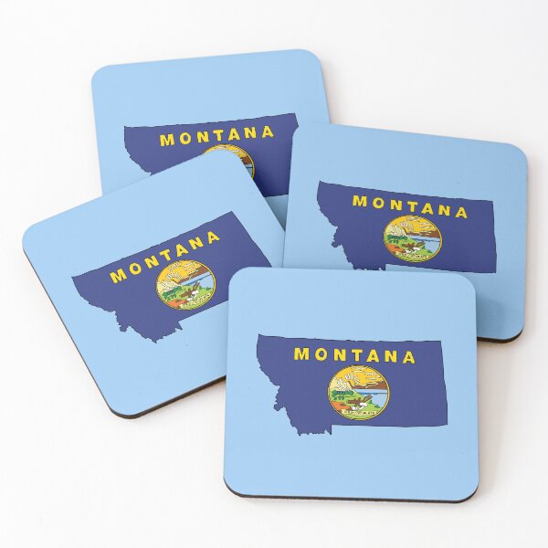 Item preview, Montana state shape flag designed and sold by Rachael Taylor.