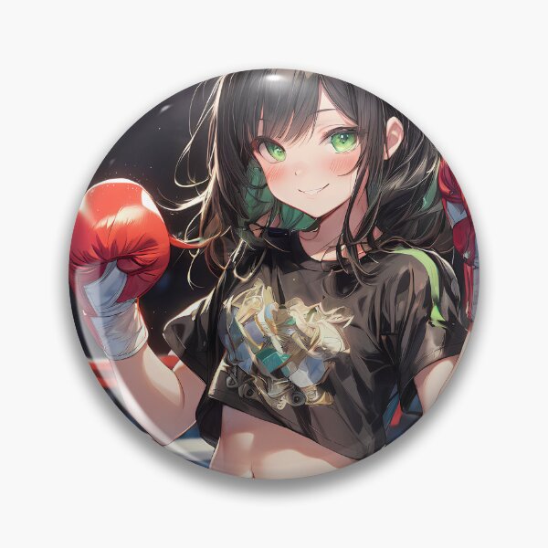 Item preview, Boxing anime girl in ring portrait art designed and sold by TheArtistOf2022.