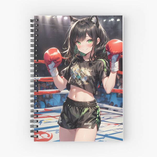 Item preview, Boxing anime girl in ring portrait art designed and sold by TheArtistOf2022.