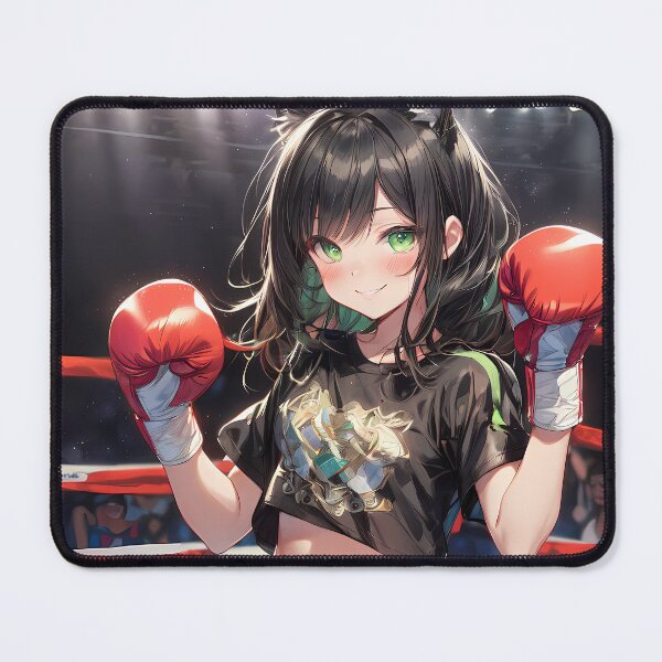Item preview, Boxing anime girl in ring portrait art designed and sold by TheArtistOf2022.