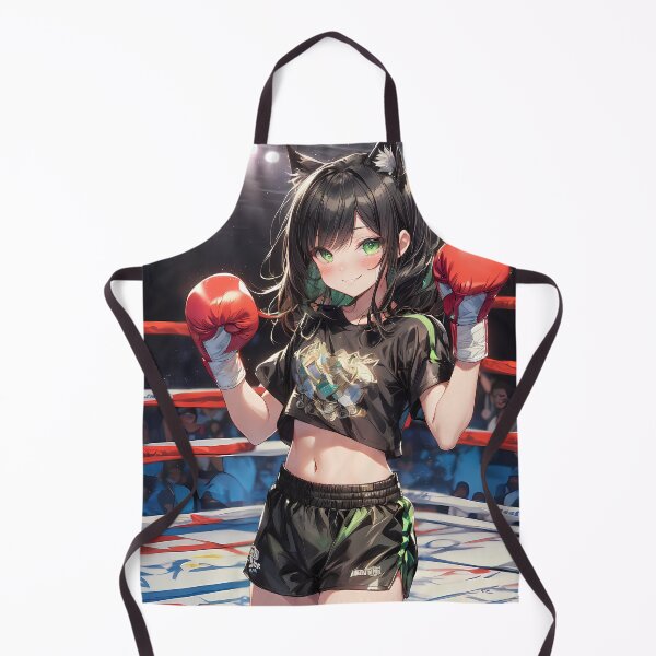 Item preview, Boxing anime girl in ring portrait art designed and sold by TheArtistOf2022.