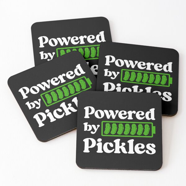 Item preview, Powered By Pickles Funny Gitts For Pickle Lovers designed and sold by AgataMaria.