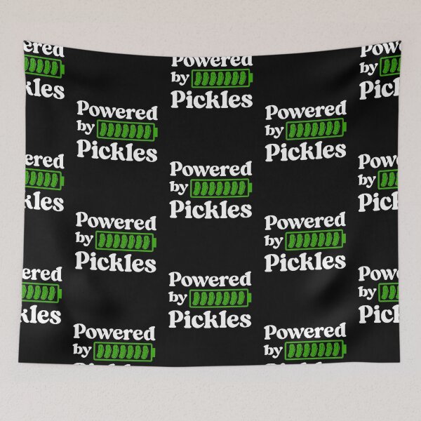 Item preview, Powered By Pickles Funny Gitts For Pickle Lovers designed and sold by AgataMaria.