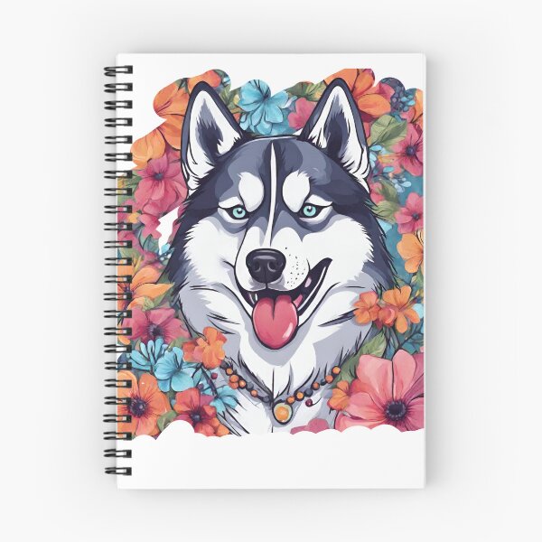 Item preview, a gift for lovers of colorful dogs, flower husky, 2 designed and sold by GroonSpace.