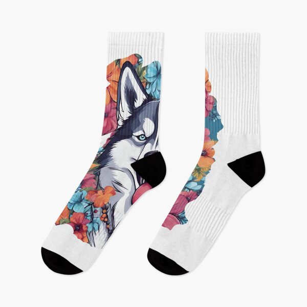 Item preview, a gift for lovers of colorful dogs, flower husky, 2 designed and sold by GroonSpace.