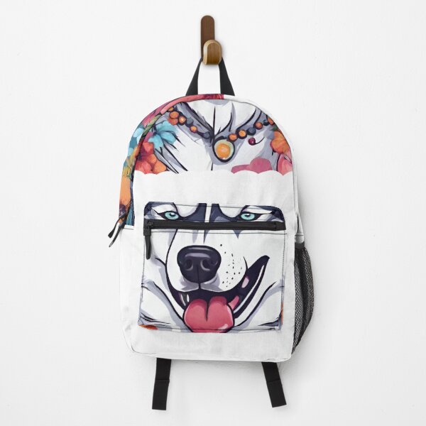 Item preview, a gift for lovers of colorful dogs, flower husky, 2 designed and sold by GroonSpace.