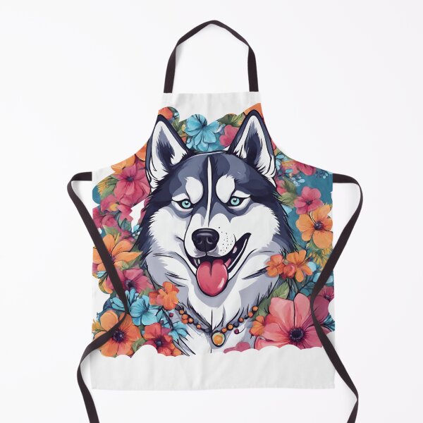 Item preview, a gift for lovers of colorful dogs, flower husky, 2 designed and sold by GroonSpace.